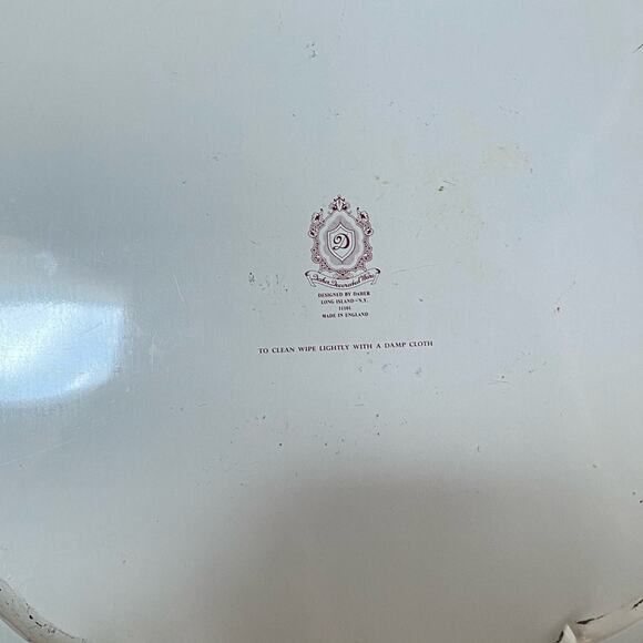 Set Vintage DAHER WARE Metal two 16" Platter 1 Elite 7” tray England Granny chic - Picture 10 of 10